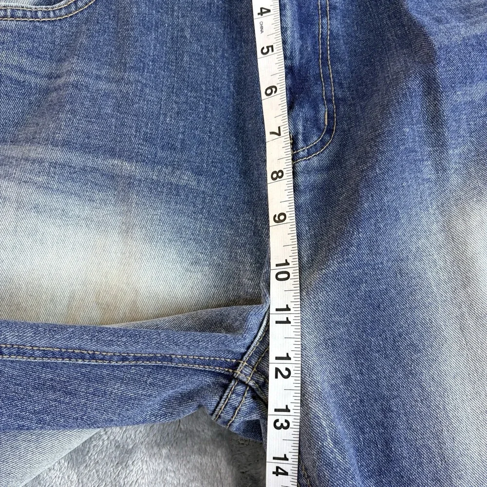 10NE Chaser Womens Jeans High Rise‎ Straight Leg Denim Blue Cotton Retro Large